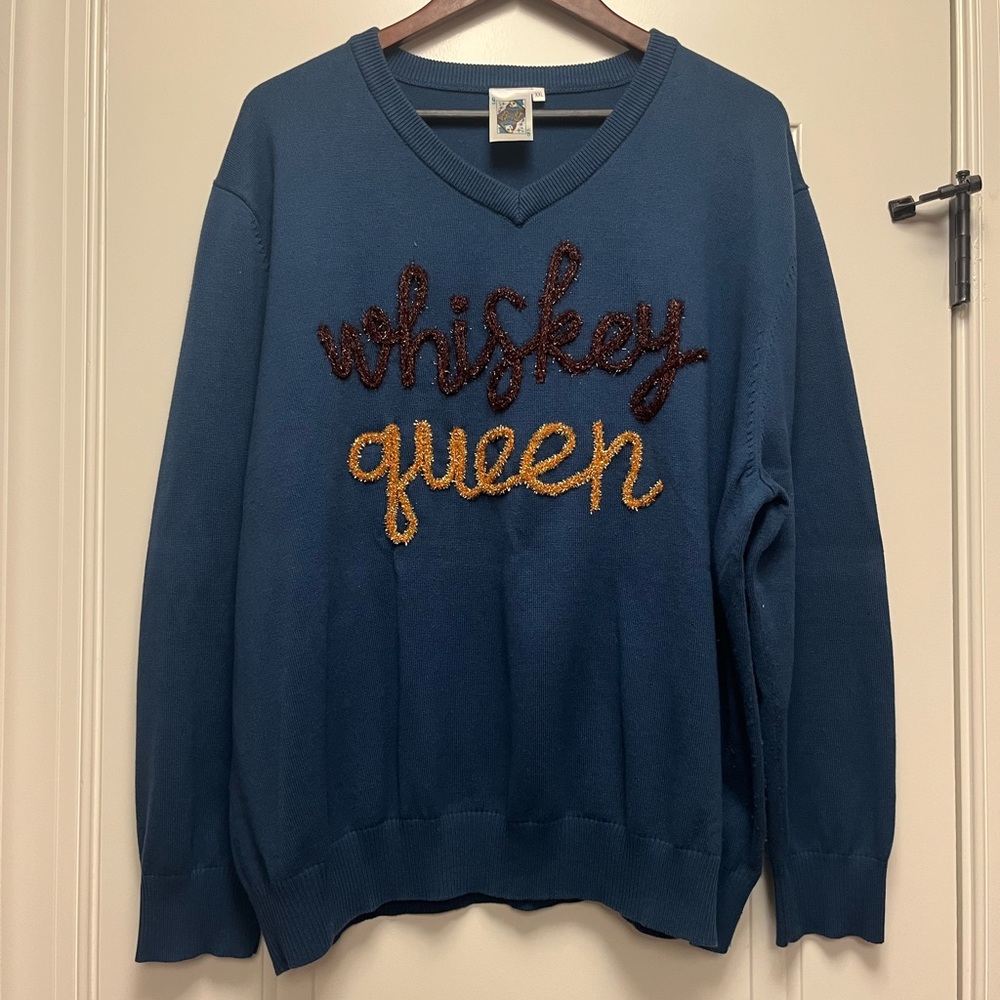 RARE Queen of Sparkles Whiskey Queen Pullover Sweater XXL